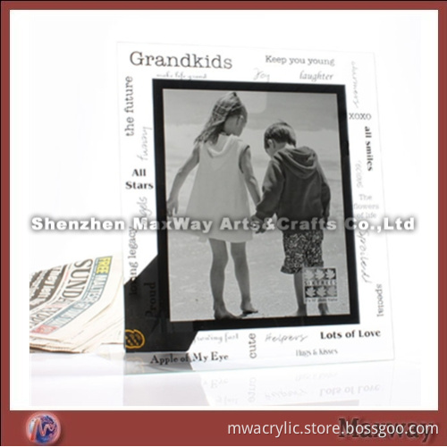 Desk Top Acrylic Large Grandkids Photo Frame